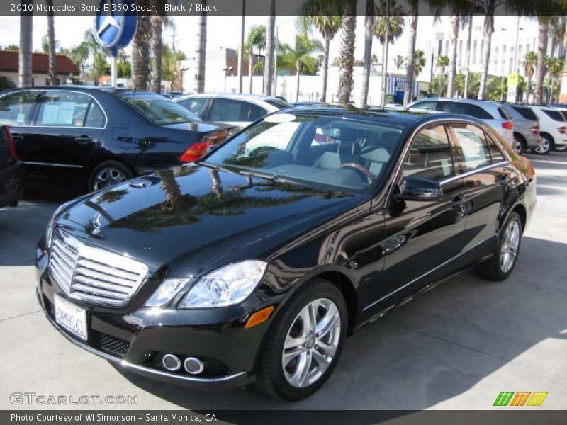 Black / Black 2010 Mercedes-Benz E 350 Sedan