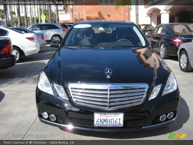Black / Black 2010 Mercedes-Benz E 350 Sedan