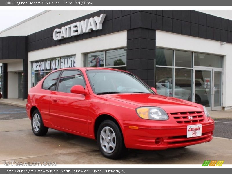 Retro Red / Gray 2005 Hyundai Accent GLS Coupe