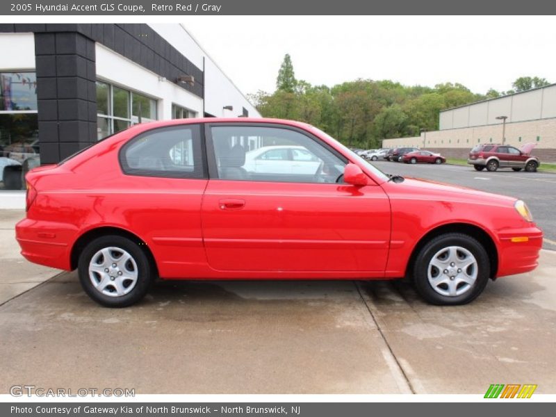 Retro Red / Gray 2005 Hyundai Accent GLS Coupe