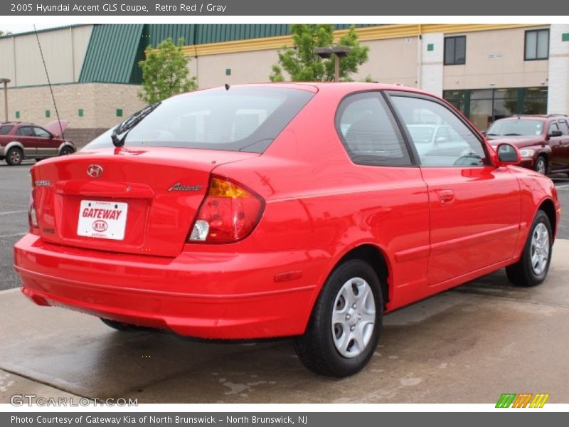 Retro Red / Gray 2005 Hyundai Accent GLS Coupe