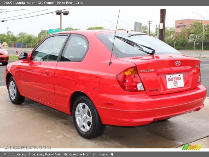 Retro Red / Gray 2005 Hyundai Accent GLS Coupe