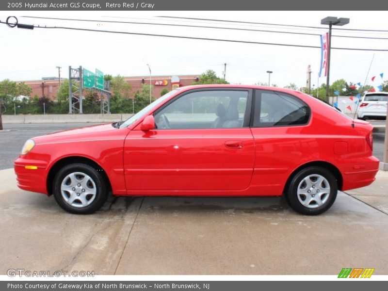 Retro Red / Gray 2005 Hyundai Accent GLS Coupe