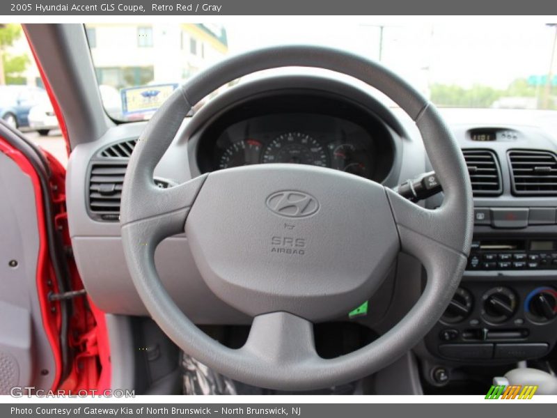 Retro Red / Gray 2005 Hyundai Accent GLS Coupe