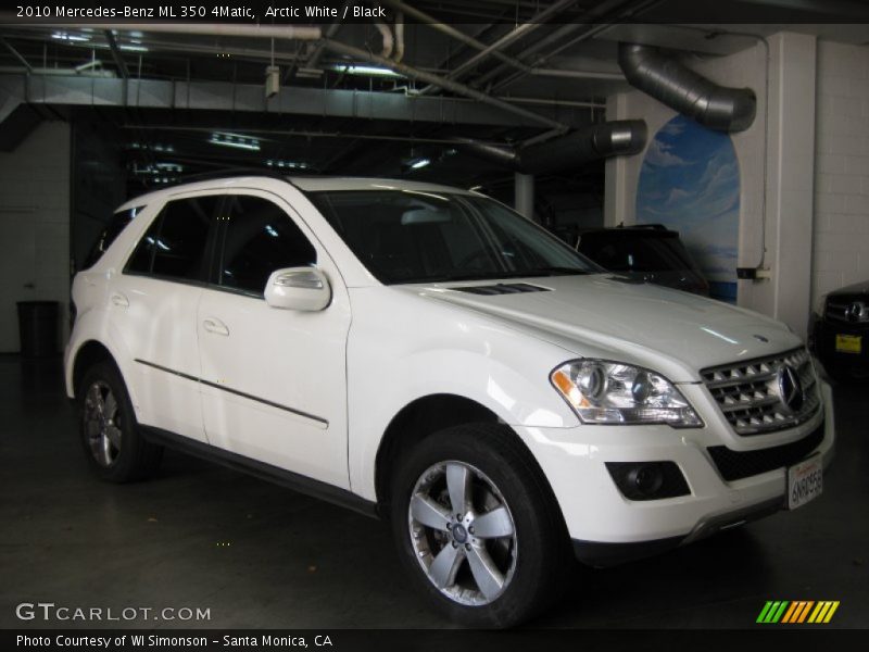 Arctic White / Black 2010 Mercedes-Benz ML 350 4Matic