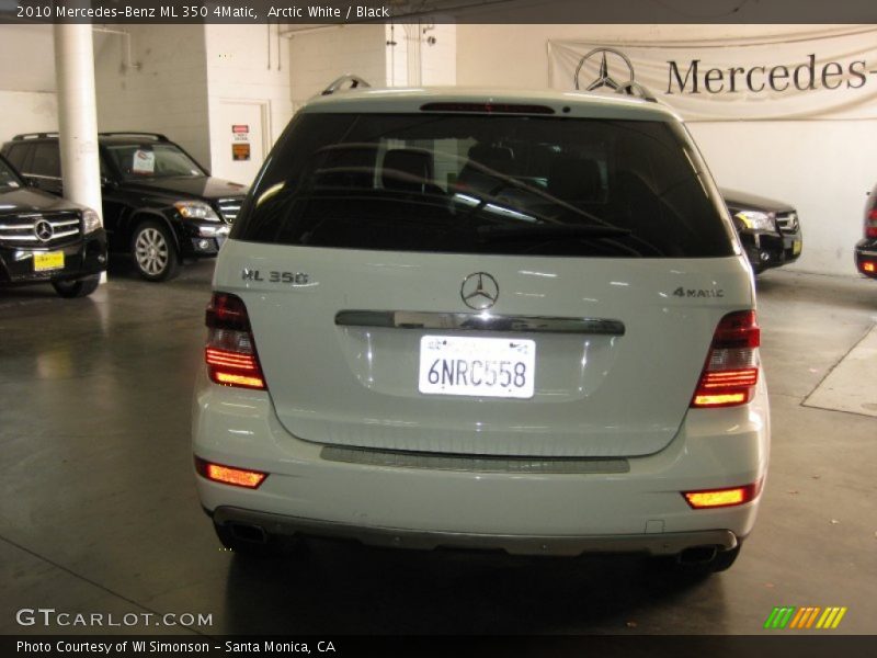 Arctic White / Black 2010 Mercedes-Benz ML 350 4Matic
