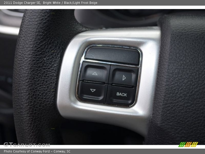 Bright White / Black/Light Frost Beige 2011 Dodge Charger SE