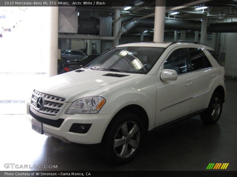 Arctic White / Black 2010 Mercedes-Benz ML 350 4Matic