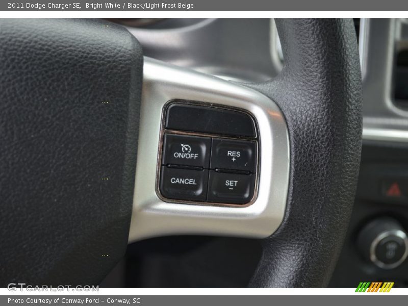 Bright White / Black/Light Frost Beige 2011 Dodge Charger SE