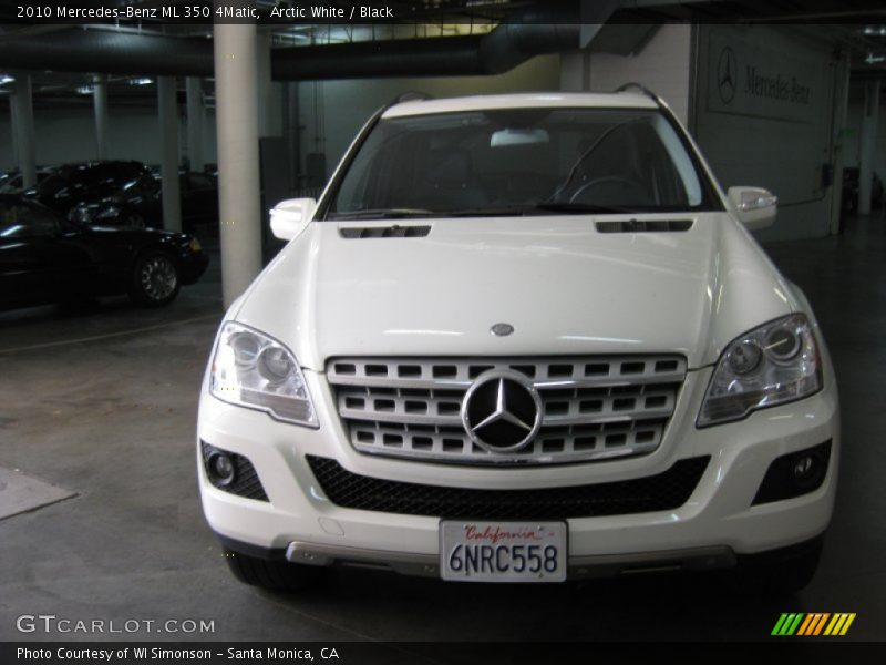 Arctic White / Black 2010 Mercedes-Benz ML 350 4Matic