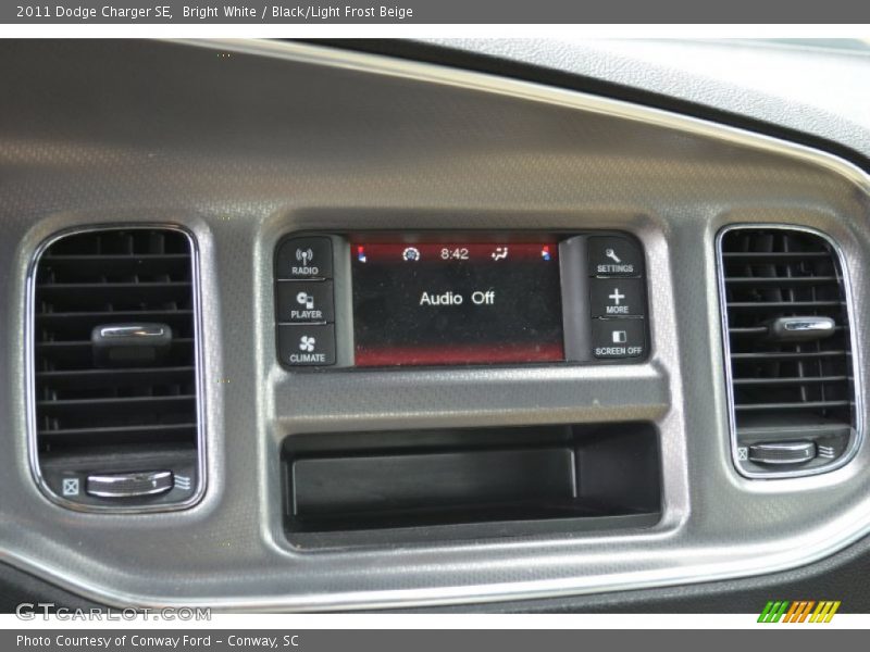 Bright White / Black/Light Frost Beige 2011 Dodge Charger SE