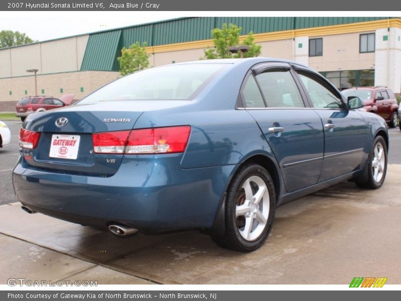 Aqua Blue / Gray 2007 Hyundai Sonata Limited V6