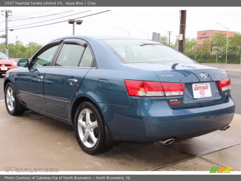 Aqua Blue / Gray 2007 Hyundai Sonata Limited V6