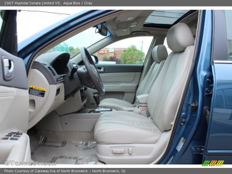 Aqua Blue / Gray 2007 Hyundai Sonata Limited V6