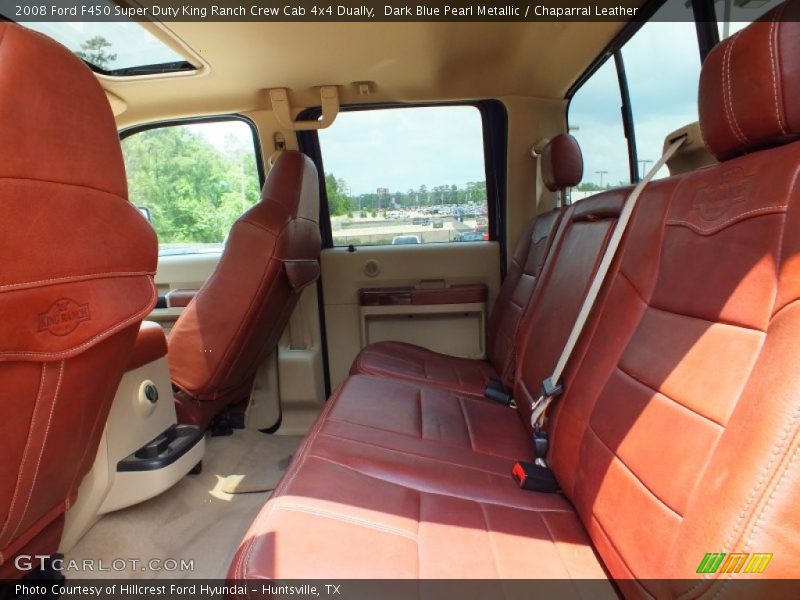 Dark Blue Pearl Metallic / Chaparral Leather 2008 Ford F450 Super Duty King Ranch Crew Cab 4x4 Dually