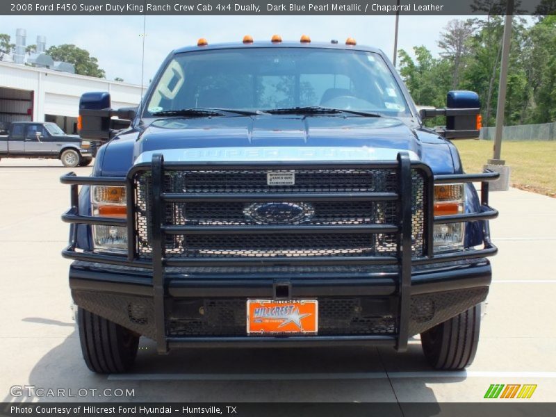 Dark Blue Pearl Metallic / Chaparral Leather 2008 Ford F450 Super Duty King Ranch Crew Cab 4x4 Dually