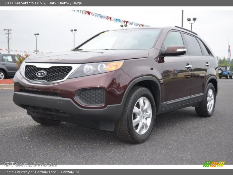 Dark Cherry / Beige 2011 Kia Sorento LX V6