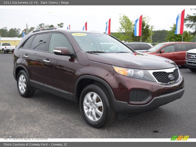 Dark Cherry / Beige 2011 Kia Sorento LX V6