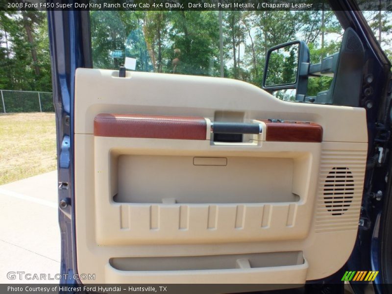 Dark Blue Pearl Metallic / Chaparral Leather 2008 Ford F450 Super Duty King Ranch Crew Cab 4x4 Dually