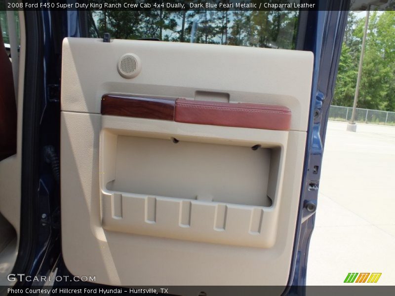 Dark Blue Pearl Metallic / Chaparral Leather 2008 Ford F450 Super Duty King Ranch Crew Cab 4x4 Dually