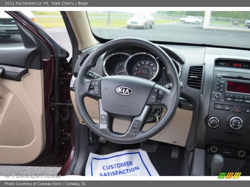Dark Cherry / Beige 2011 Kia Sorento LX V6