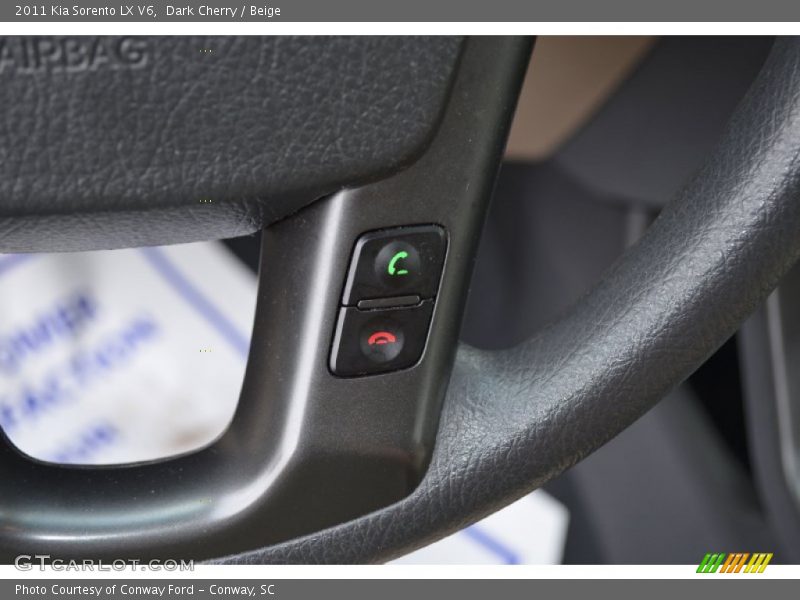 Dark Cherry / Beige 2011 Kia Sorento LX V6