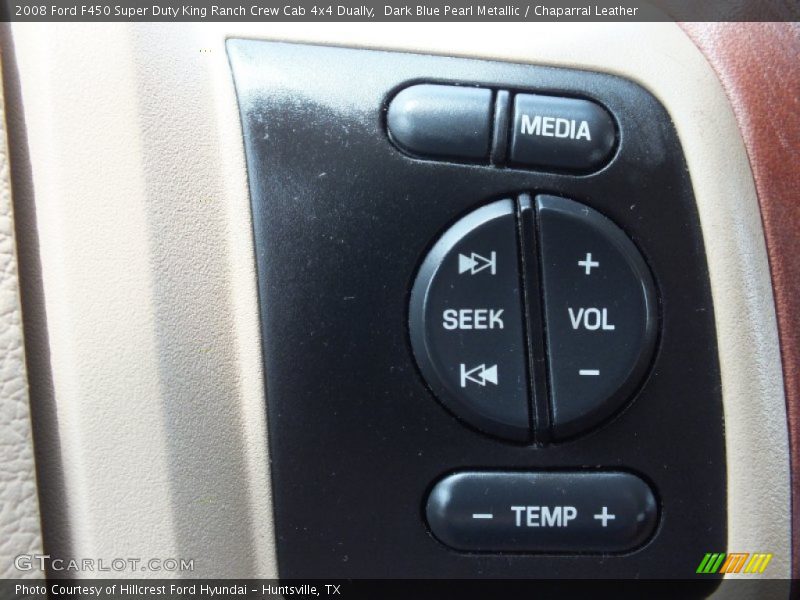 Dark Blue Pearl Metallic / Chaparral Leather 2008 Ford F450 Super Duty King Ranch Crew Cab 4x4 Dually