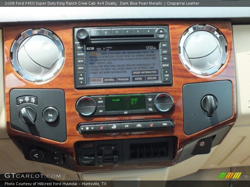 Dark Blue Pearl Metallic / Chaparral Leather 2008 Ford F450 Super Duty King Ranch Crew Cab 4x4 Dually