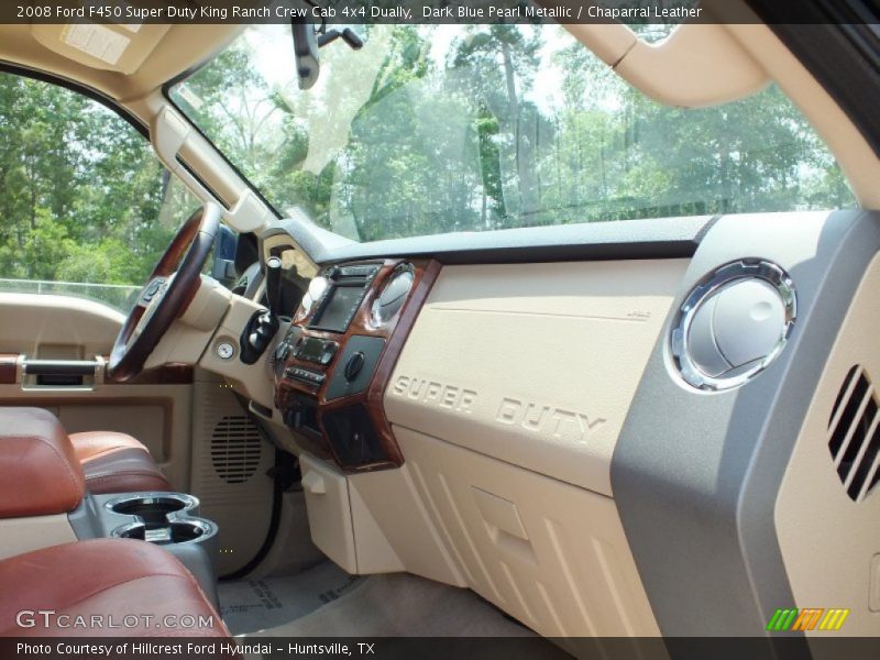 Dark Blue Pearl Metallic / Chaparral Leather 2008 Ford F450 Super Duty King Ranch Crew Cab 4x4 Dually