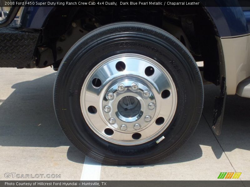 Dark Blue Pearl Metallic / Chaparral Leather 2008 Ford F450 Super Duty King Ranch Crew Cab 4x4 Dually