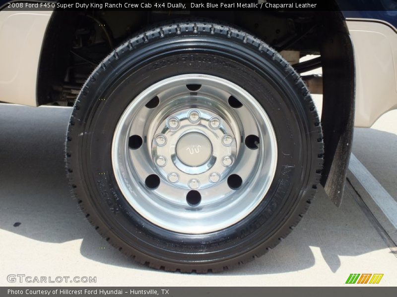 Dark Blue Pearl Metallic / Chaparral Leather 2008 Ford F450 Super Duty King Ranch Crew Cab 4x4 Dually