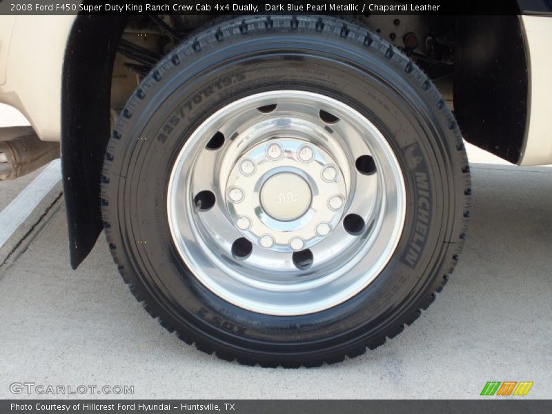 Dark Blue Pearl Metallic / Chaparral Leather 2008 Ford F450 Super Duty King Ranch Crew Cab 4x4 Dually