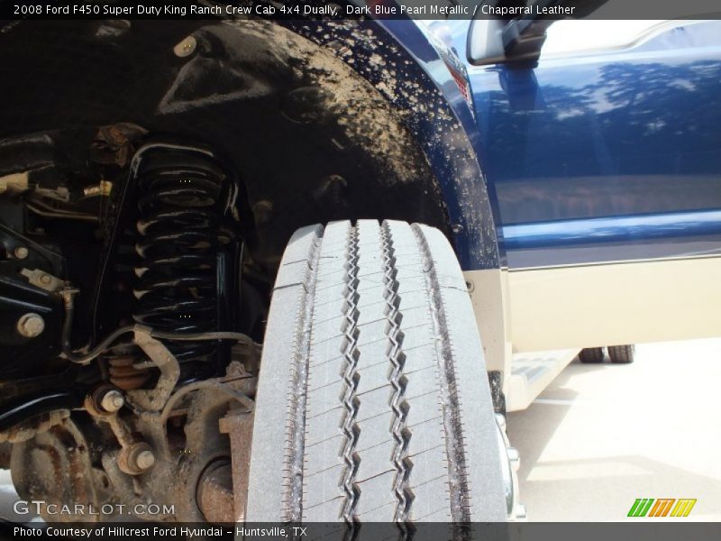 Dark Blue Pearl Metallic / Chaparral Leather 2008 Ford F450 Super Duty King Ranch Crew Cab 4x4 Dually