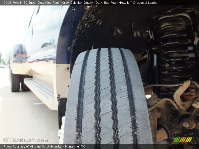 Dark Blue Pearl Metallic / Chaparral Leather 2008 Ford F450 Super Duty King Ranch Crew Cab 4x4 Dually