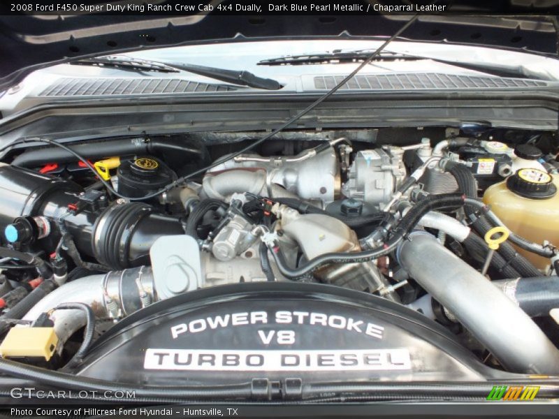 Dark Blue Pearl Metallic / Chaparral Leather 2008 Ford F450 Super Duty King Ranch Crew Cab 4x4 Dually