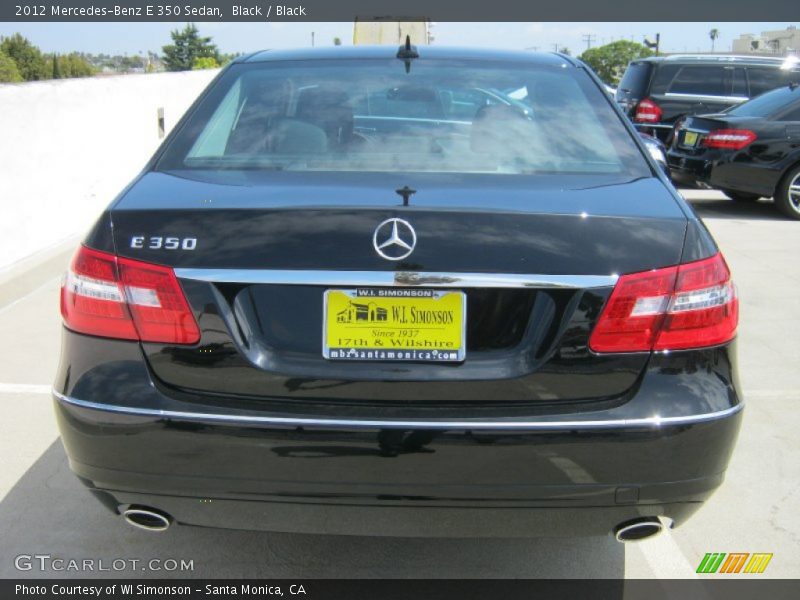 Black / Black 2012 Mercedes-Benz E 350 Sedan
