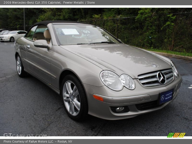 Pewter Metallic / Stone 2009 Mercedes-Benz CLK 350 Cabriolet