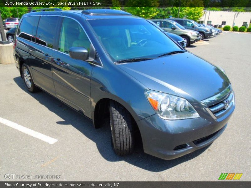 Sage Brush Pearl / Gray 2006 Honda Odyssey EX-L