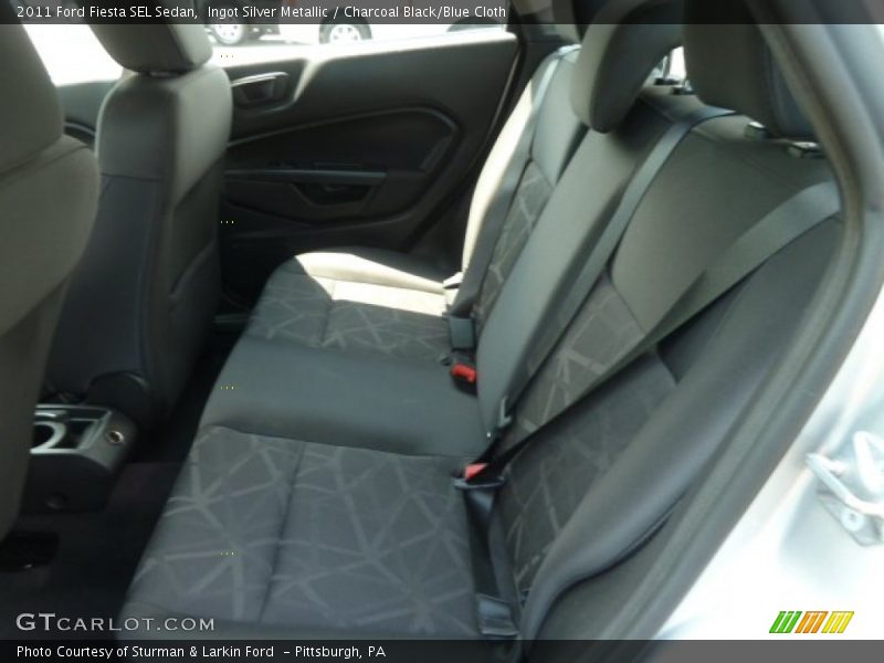 Ingot Silver Metallic / Charcoal Black/Blue Cloth 2011 Ford Fiesta SEL Sedan