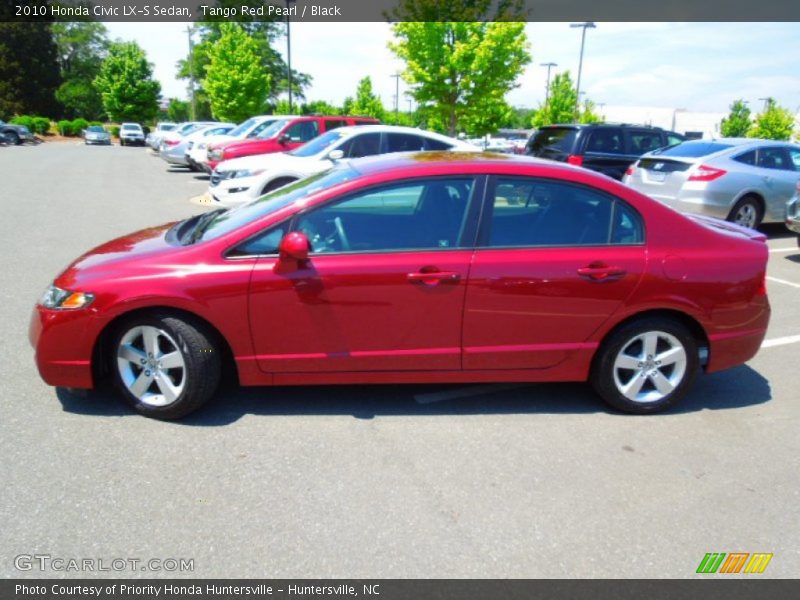 Tango Red Pearl / Black 2010 Honda Civic LX-S Sedan