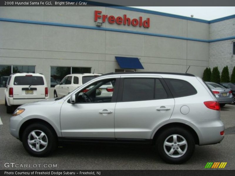 Bright Silver / Gray 2008 Hyundai Santa Fe GLS