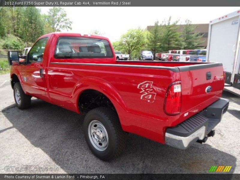 Vermillion Red / Steel 2012 Ford F350 Super Duty XL Regular Cab 4x4