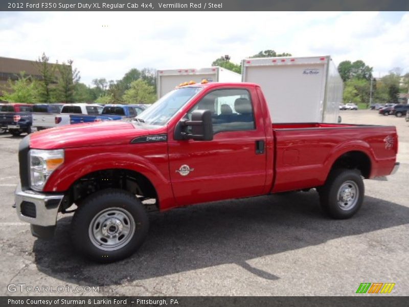 Vermillion Red / Steel 2012 Ford F350 Super Duty XL Regular Cab 4x4
