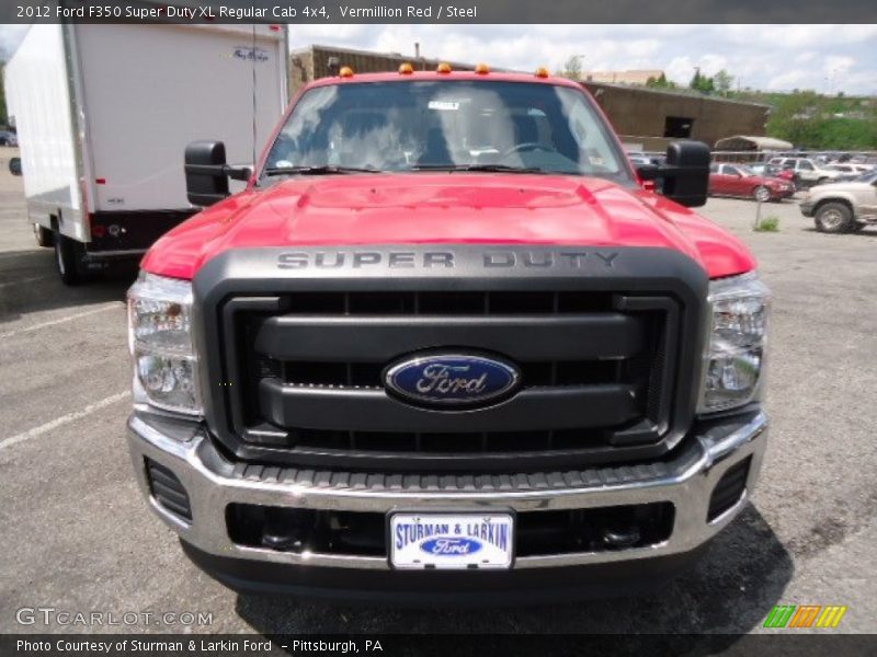 Vermillion Red / Steel 2012 Ford F350 Super Duty XL Regular Cab 4x4