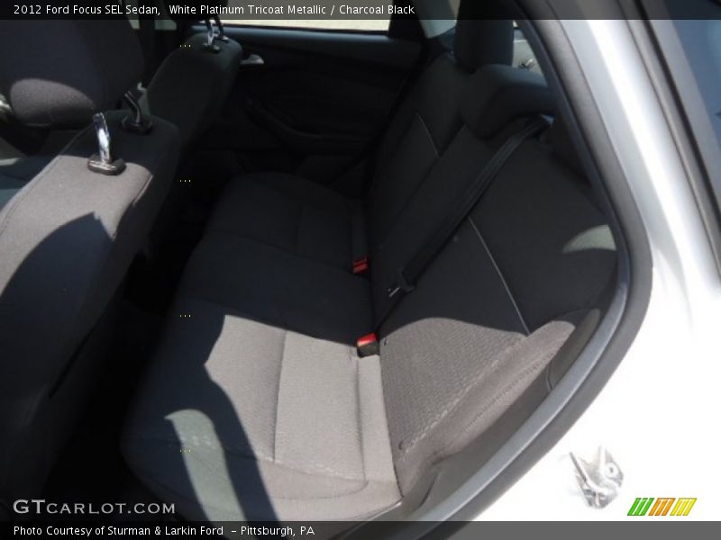 White Platinum Tricoat Metallic / Charcoal Black 2012 Ford Focus SEL Sedan