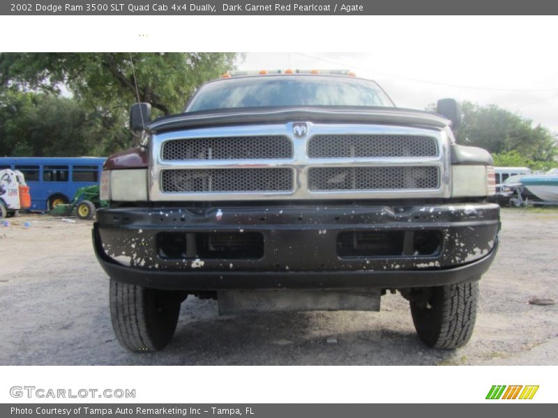 Dark Garnet Red Pearlcoat / Agate 2002 Dodge Ram 3500 SLT Quad Cab 4x4 Dually