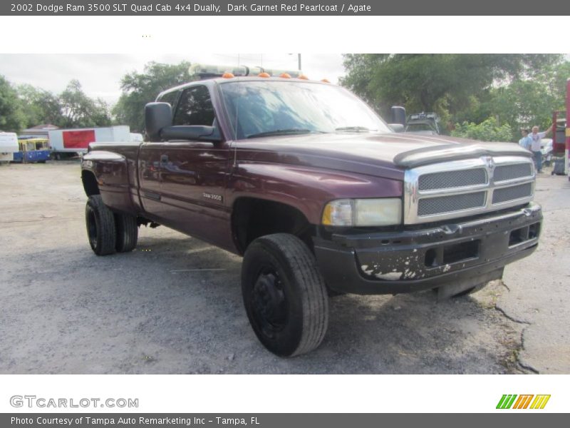 Dark Garnet Red Pearlcoat / Agate 2002 Dodge Ram 3500 SLT Quad Cab 4x4 Dually