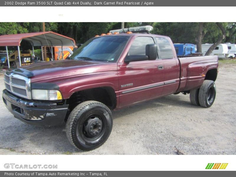 Dark Garnet Red Pearlcoat / Agate 2002 Dodge Ram 3500 SLT Quad Cab 4x4 Dually