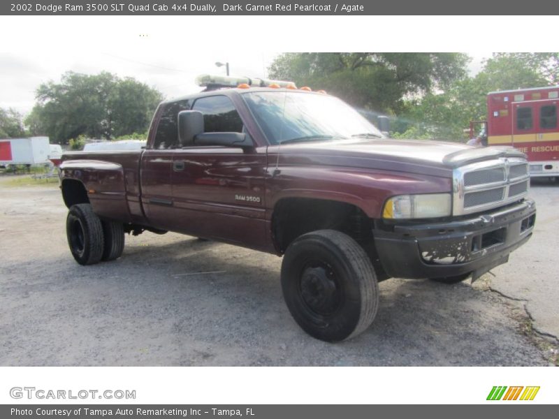 Dark Garnet Red Pearlcoat / Agate 2002 Dodge Ram 3500 SLT Quad Cab 4x4 Dually