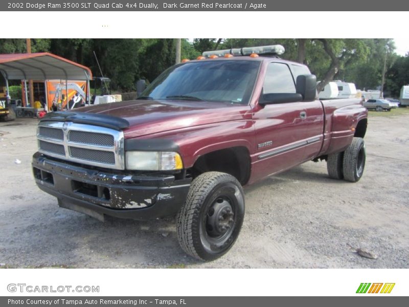 Dark Garnet Red Pearlcoat / Agate 2002 Dodge Ram 3500 SLT Quad Cab 4x4 Dually